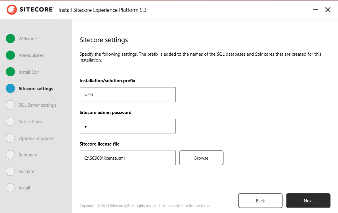 Sitecore 9.3 installation 9