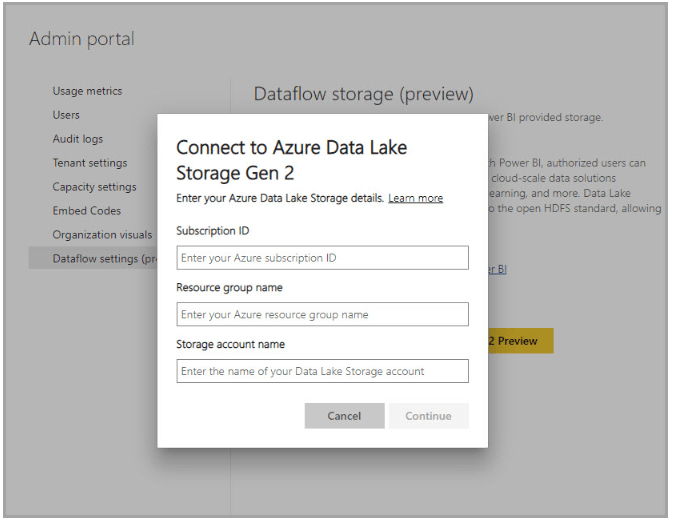 Capabilities of dataflows against datasets